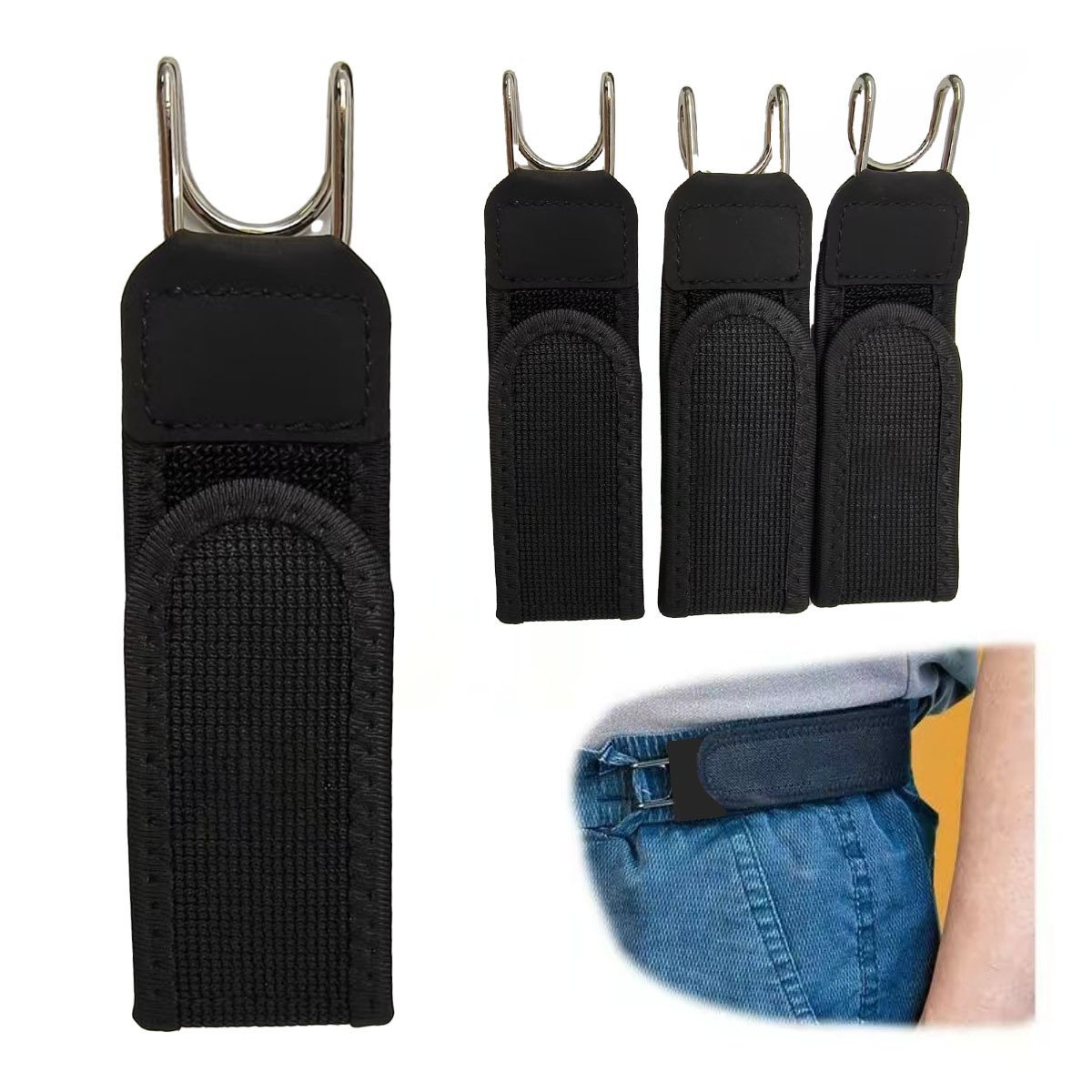 Tactical Metal Hook Elastic Belt (2 PCS)