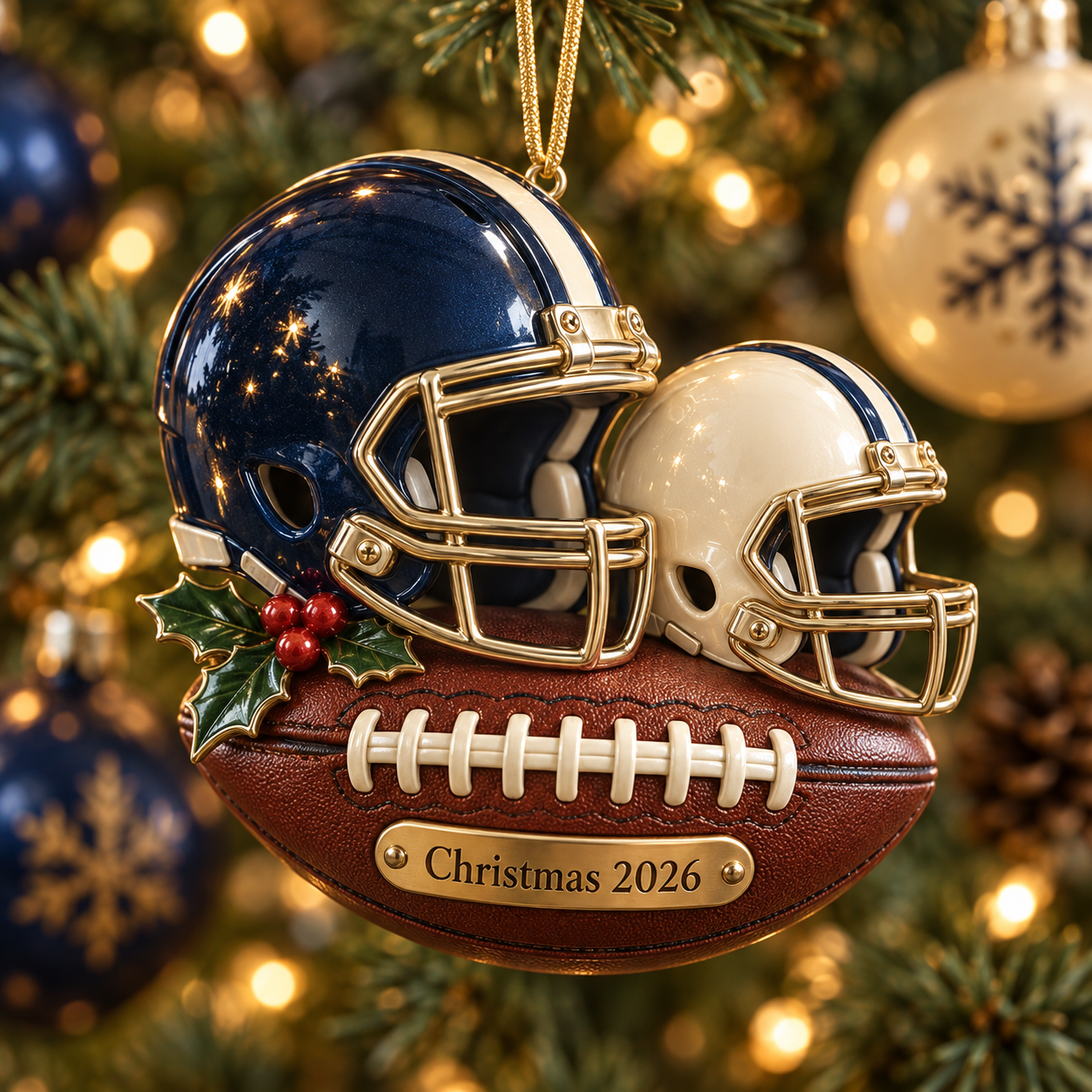 Christmas 2026 Duo Helmet Ornament