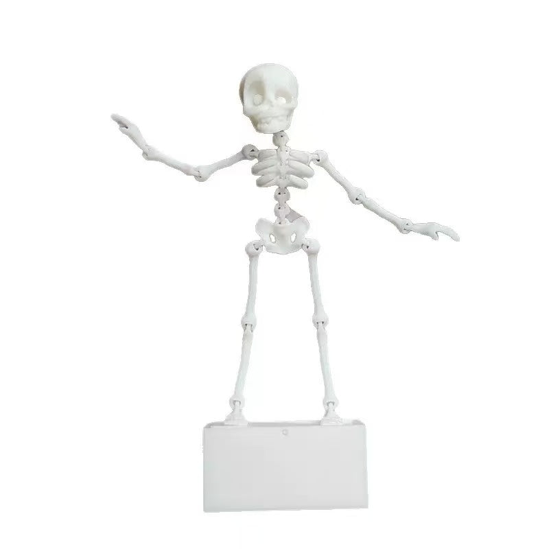 Dancing Skeleton Aquarium Decoration, Bubble-Activated Moving Fish Tank Ornament with Airflow Control Valve