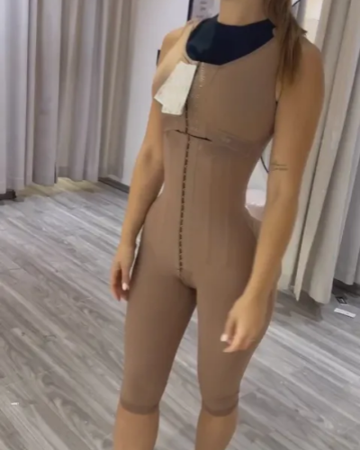 Women's High Compression Boned Tummy Control Fajas Thigh Post Surgery Shapewear