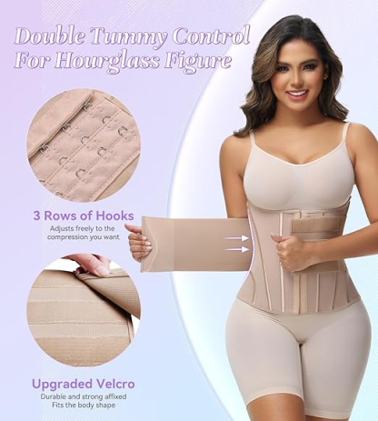 Waist Trainer for Women Tummy Control Workout Girdle Corset Waist Cincher