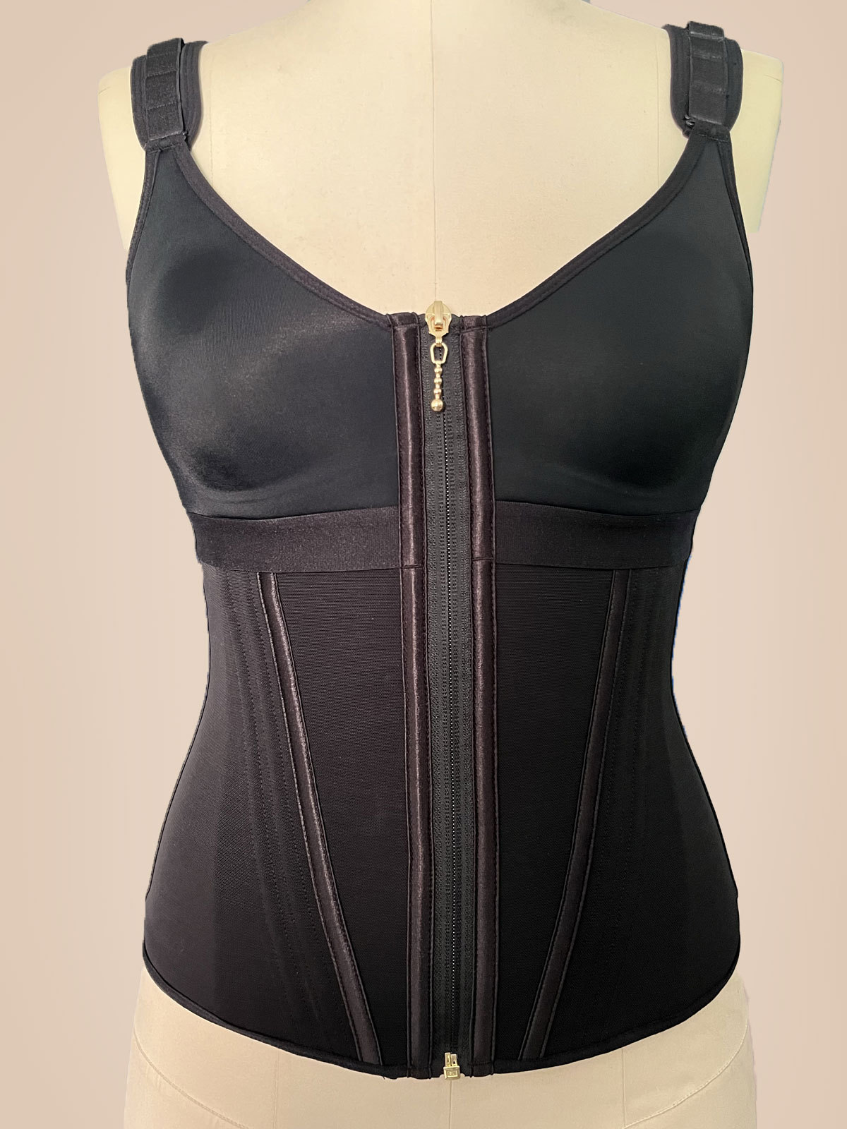 Extreme Latex Corset Waist Vest With Bra