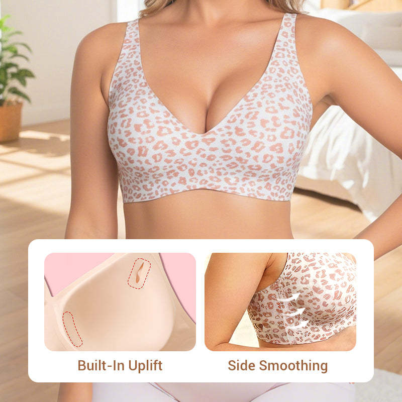 Seamless Deep V Push-Up Wireless Bra