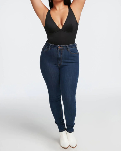 Breast-Covering And Tummy-Controlling Triangle Bodysuit