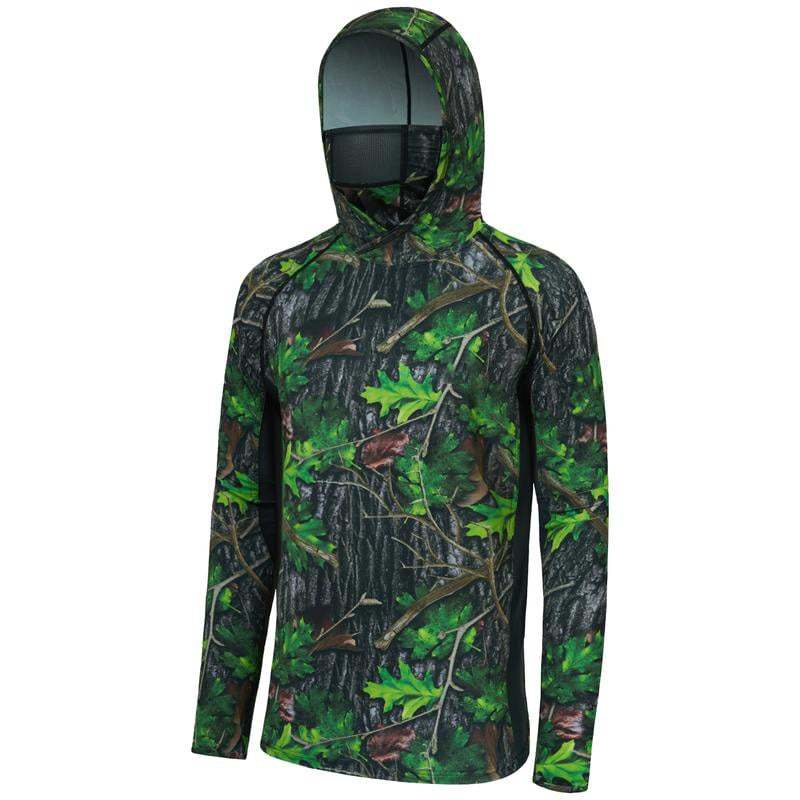 🔥 Ultimate Sun Shield Hunting Shirt – UPF 50+ Camo Hoodie with Built-In Mask for Fishing & Outdoor Use