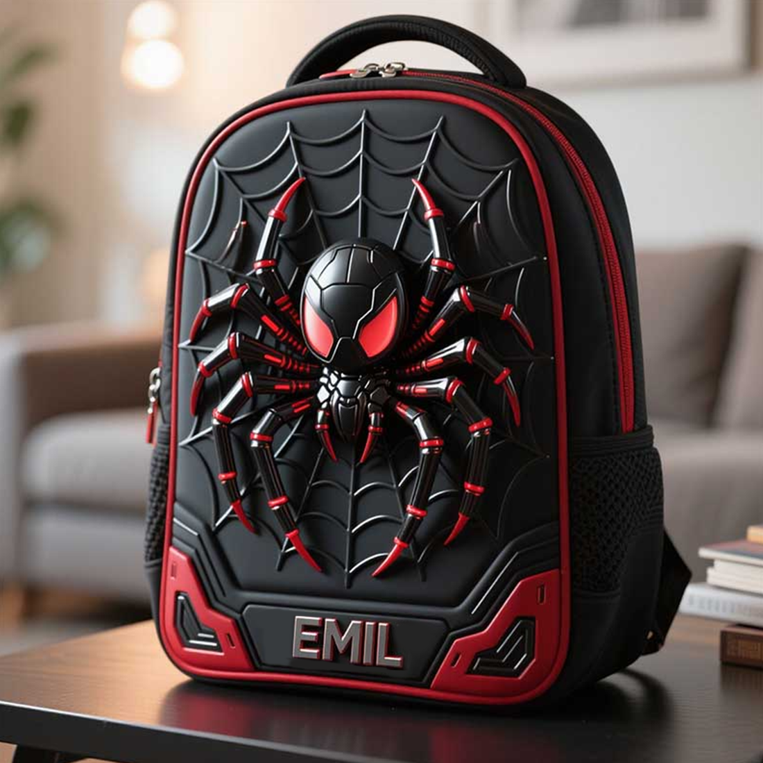Personalized Cool Spider Theme Backpack for Kids