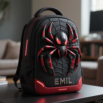 Personalized Cool Spider Theme Backpack for Kids