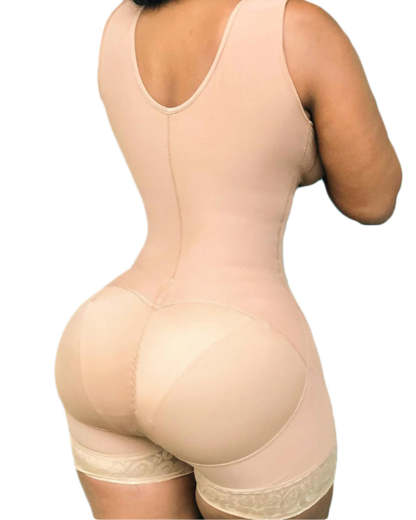 Full Back Coverage High Compression Powernet Garment With Bra