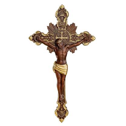 St. Benedict Exorcism Cross carved - Bless you and your family