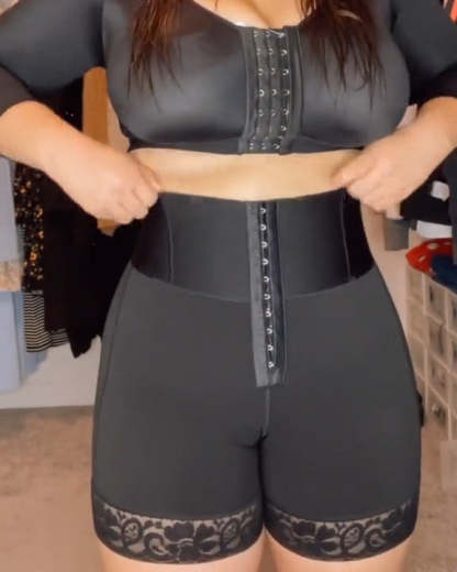 Tummy Shaping Firm Compression Short Shapewear With Hooks