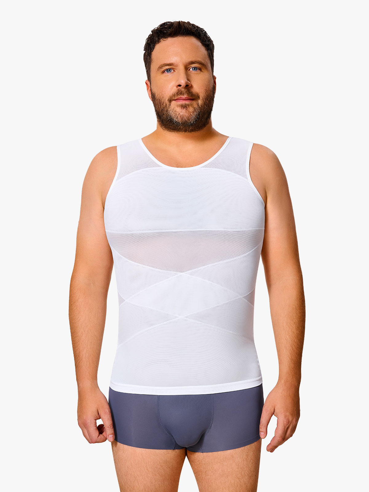 Mesh Double Compression Shapewear Tank Top