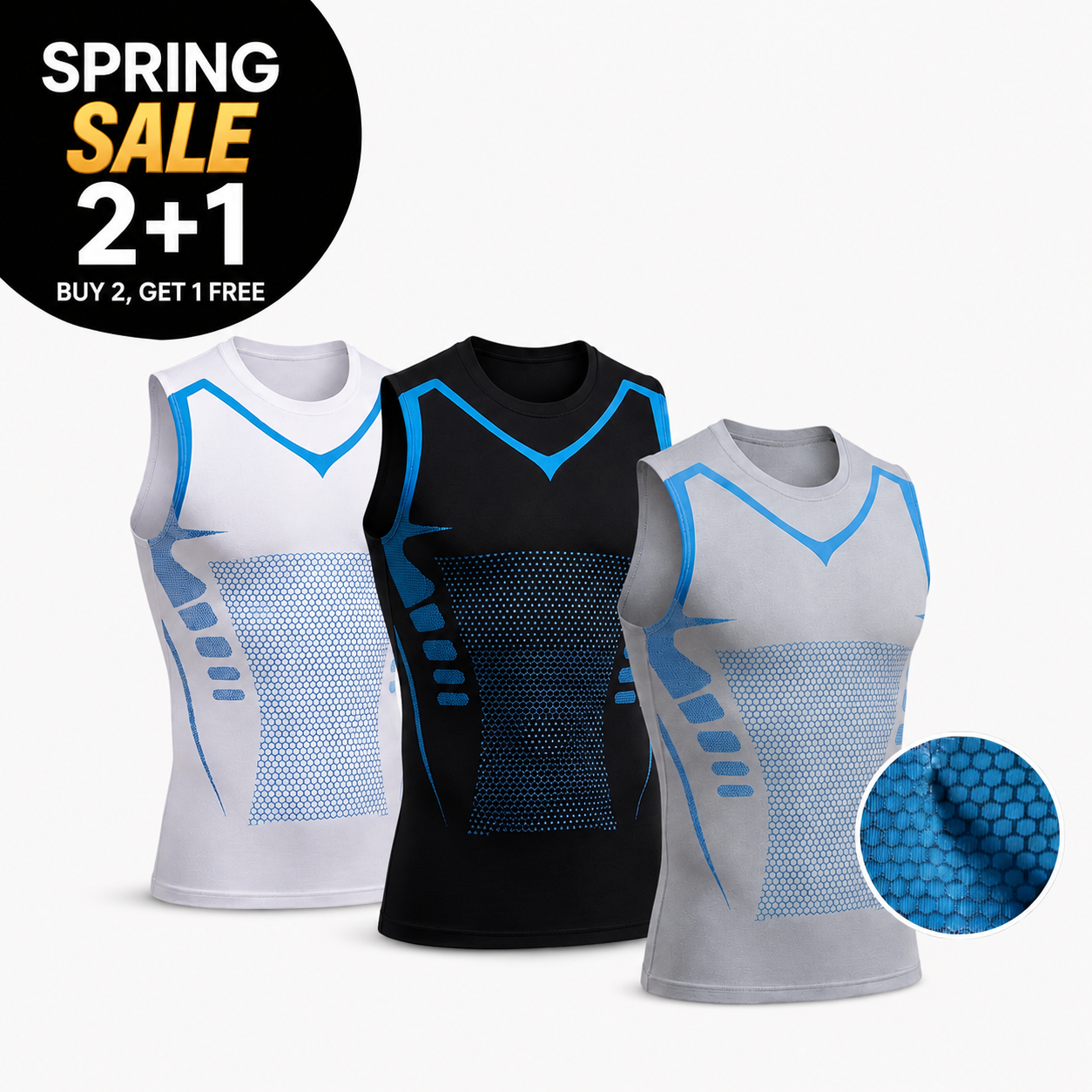 🔥 50% OFF NOW! 💪Ionic Shaping Vest – Compression & Cooling – Body Contouring & Sleeveless – Invisible Under Clothes 🕶️