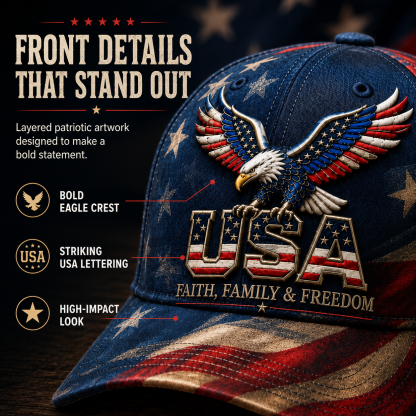 🦅Last Day 49% OFF - USA Faith, Family & Freedom Cap