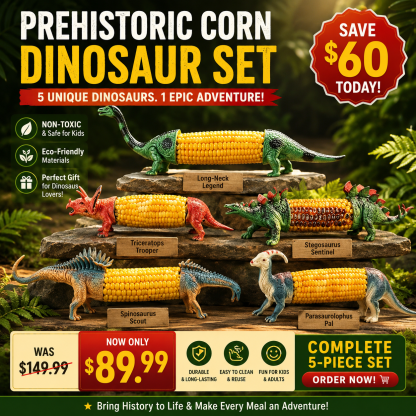 🔥Last Day Promotion🦖 Dino Bite Corn Holders™ 🌽Turn Ordinary Corn Into The Most Fun Thing On The Table🧒