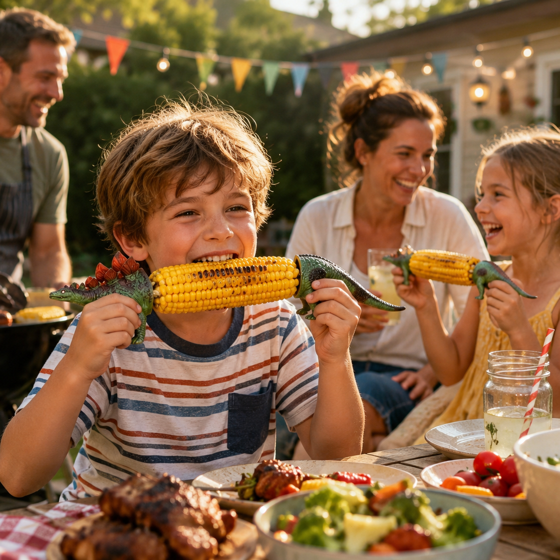 🔥Last Day Promotion🦖 Dino Bite Corn Holders™ 🌽Turn Ordinary Corn Into The Most Fun Thing On The Table🧒