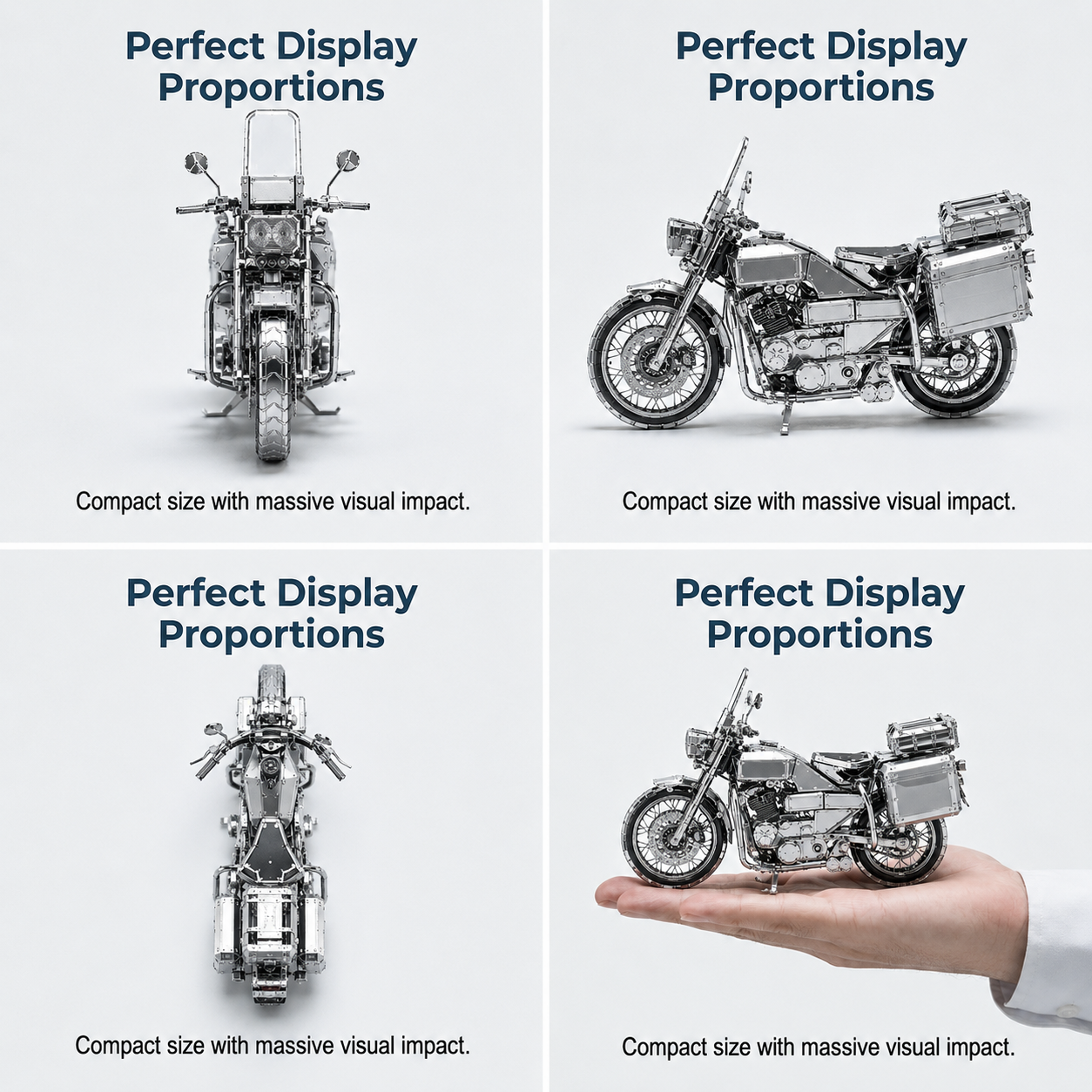 🔥Last Day 49% OFF - Silver Motorcycle 3D Metal Assembly Puzzle