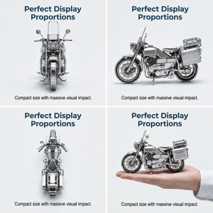 🔥Last Day 49% OFF - Silver Motorcycle 3D Metal Assembly Puzzle