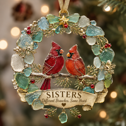 💙 Sea Glass Family & Friendship Christmas Ornament