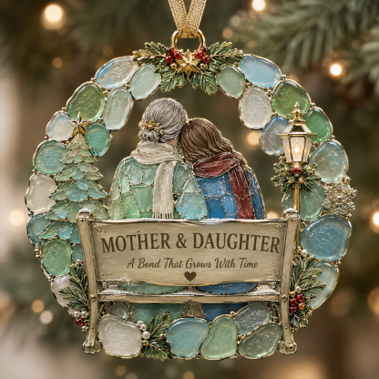 💙 Sea Glass Family & Friendship Christmas Ornament