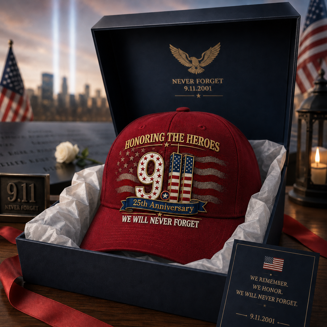 911 Patriot Day 25th Anniversary Honoring the Heroes We Will Never Forget Cap