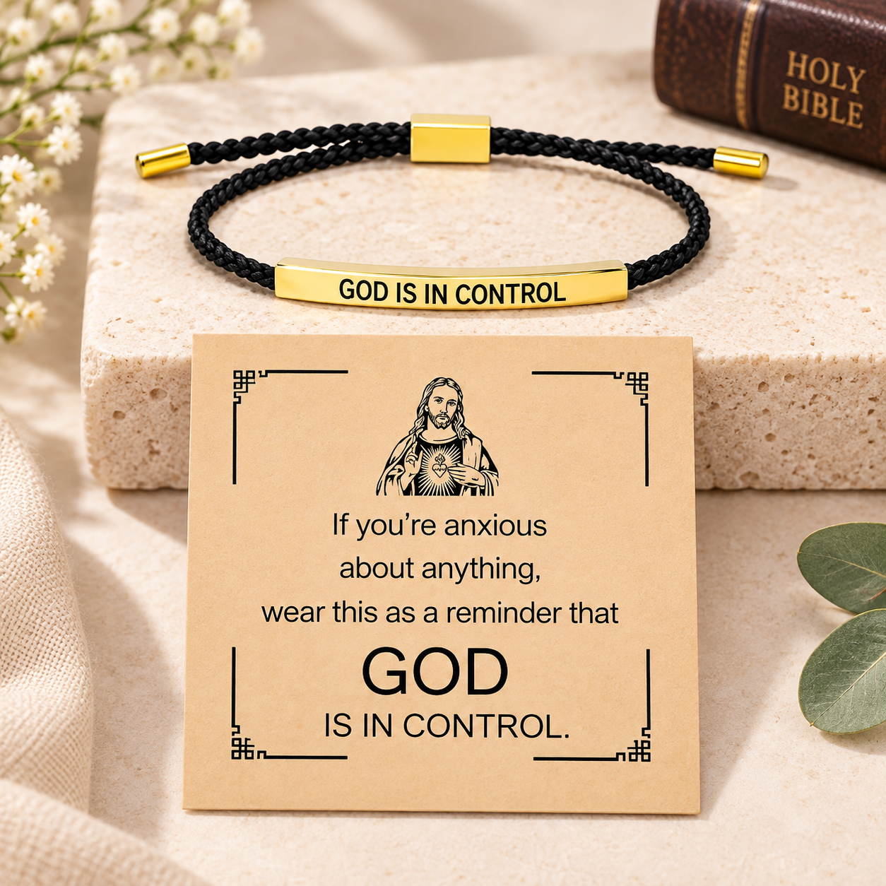 💖✨ Inspire Bracelet “God is in control”🎁