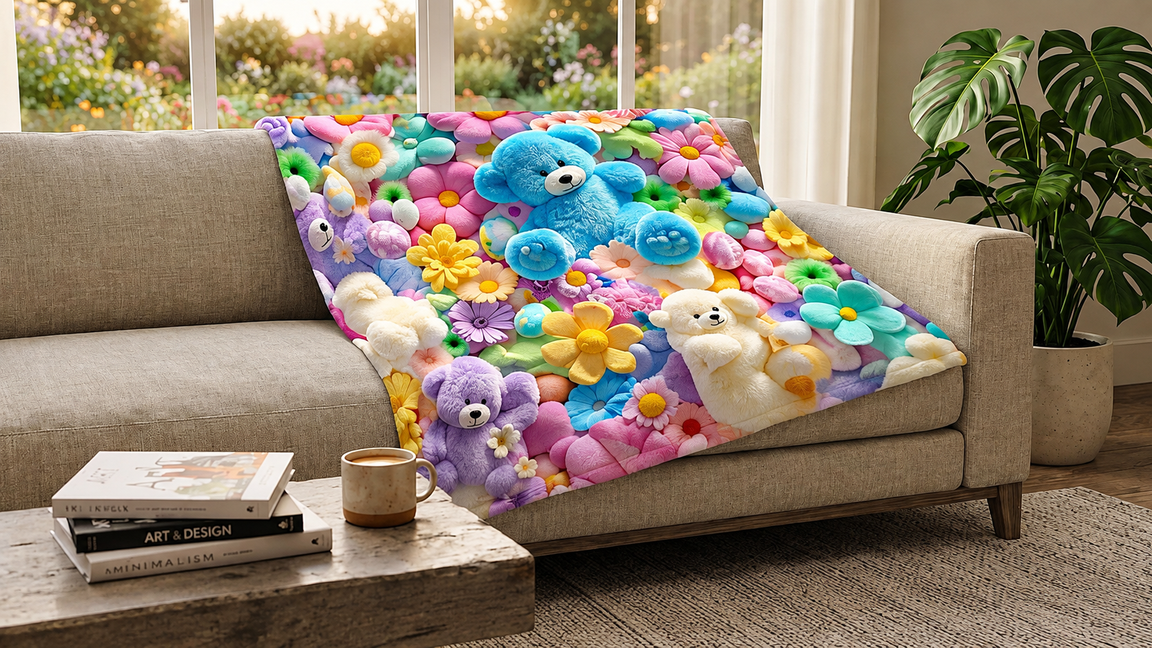 Cute Plush 3D Throw Blanket