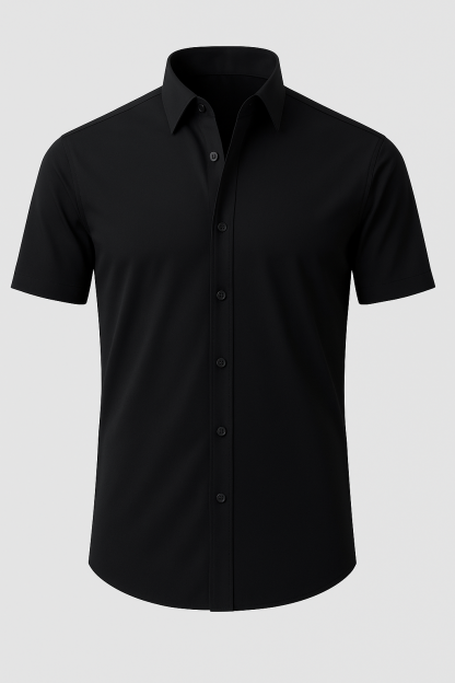Non-Iron 4-Way Stretch Shirt – Transparent Buttons