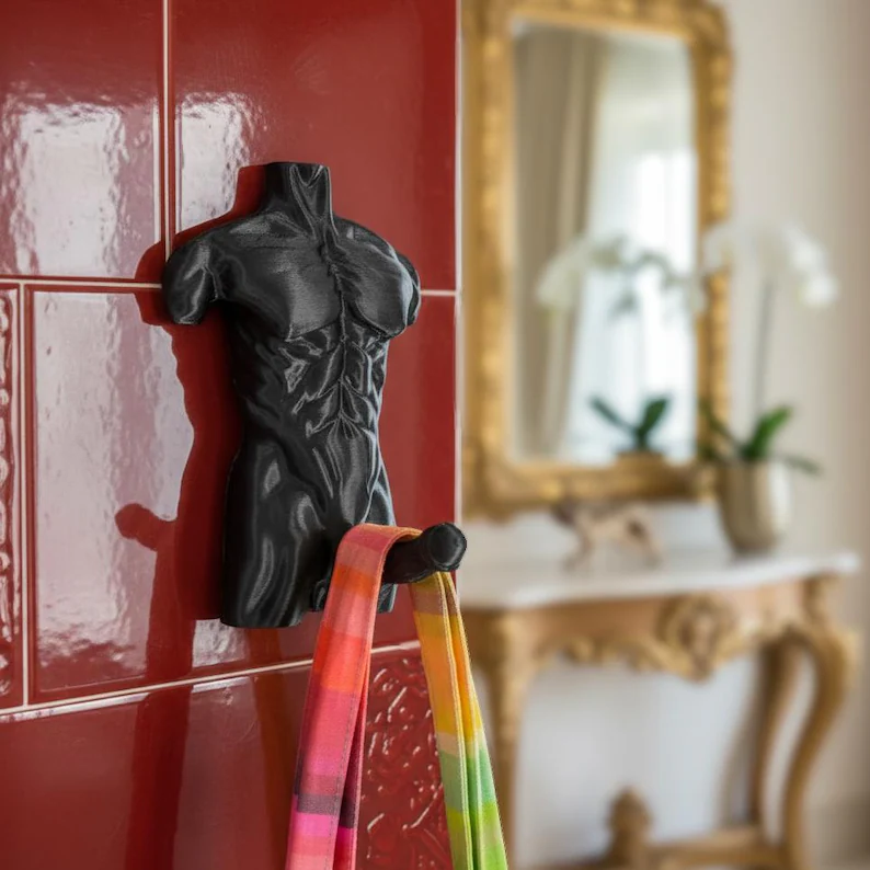 "Hung Hook" Fun Muscular Man Wall Hook