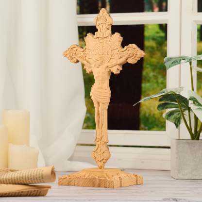 St. Benedict Exorcism Cross carved - Bless you and your family