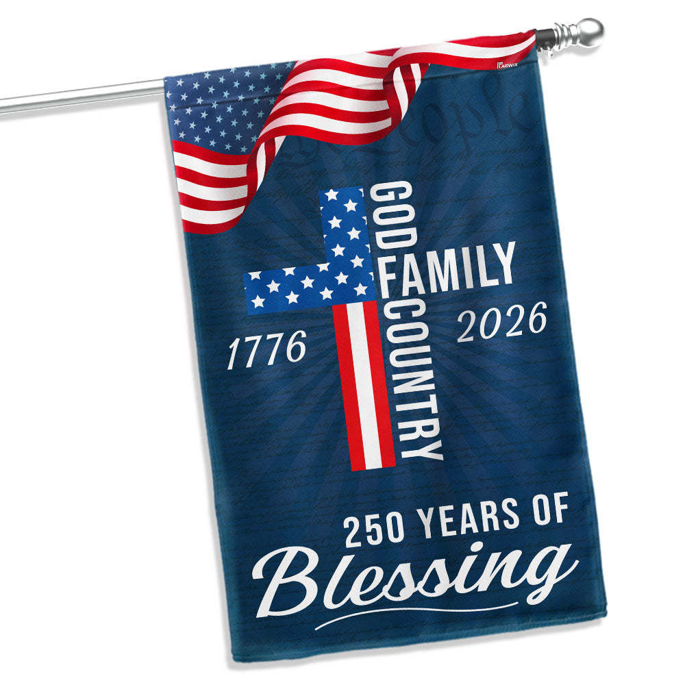 American Patriotic Flag, 250 Years of Blessing God 1776 2026 Flag