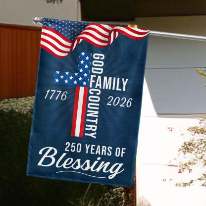 American Patriotic Flag, 250 Years of Blessing God 1776 2026 Flag