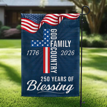 American Patriotic Flag, 250 Years of Blessing God 1776 2026 Flag