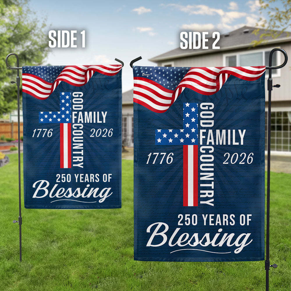 American Patriotic Flag, 250 Years of Blessing God 1776 2026 Flag