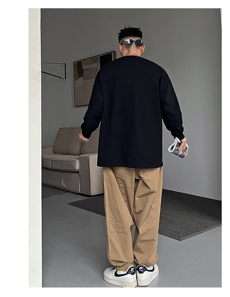 [Copy]Men's Stand Collar Contrast Patchwork Sweatshirt