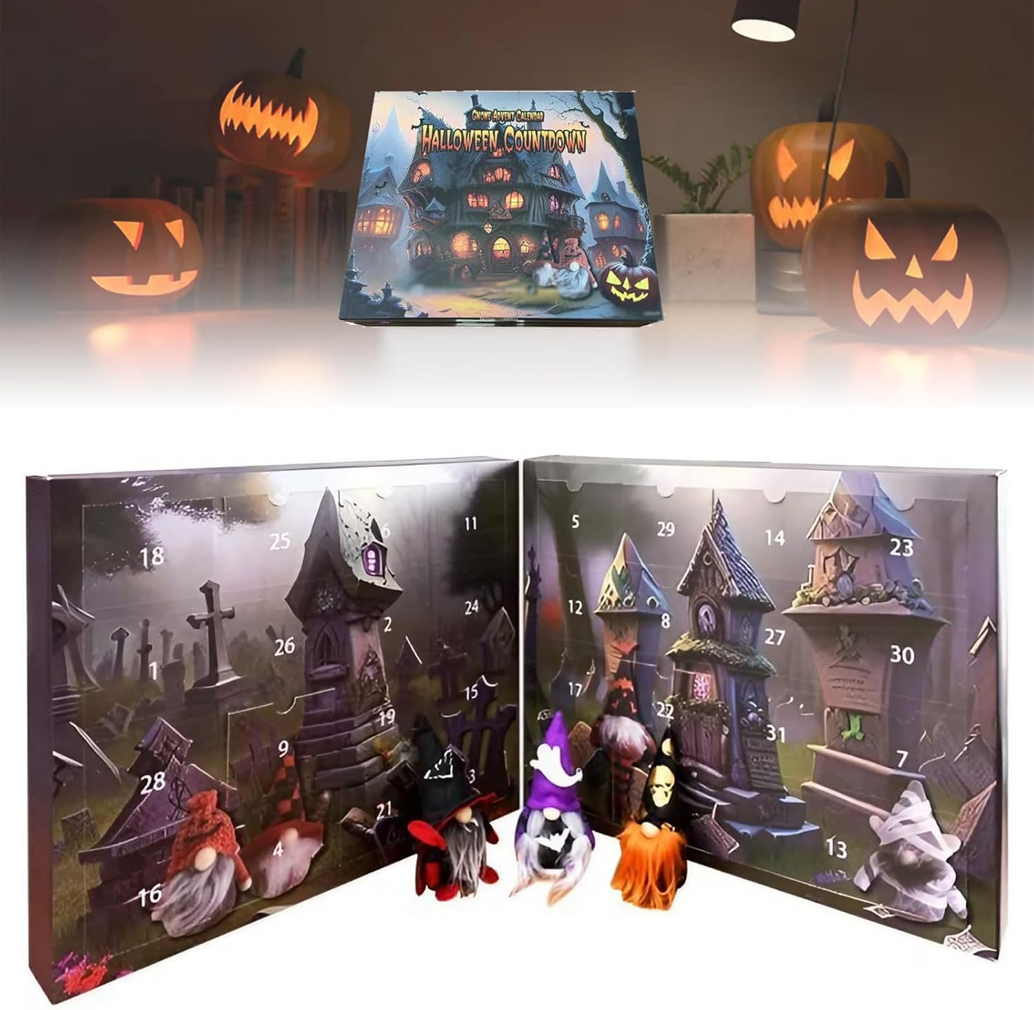 🎃Early Halloween Sale👻2025 Halloween Gnome Advent Calendar