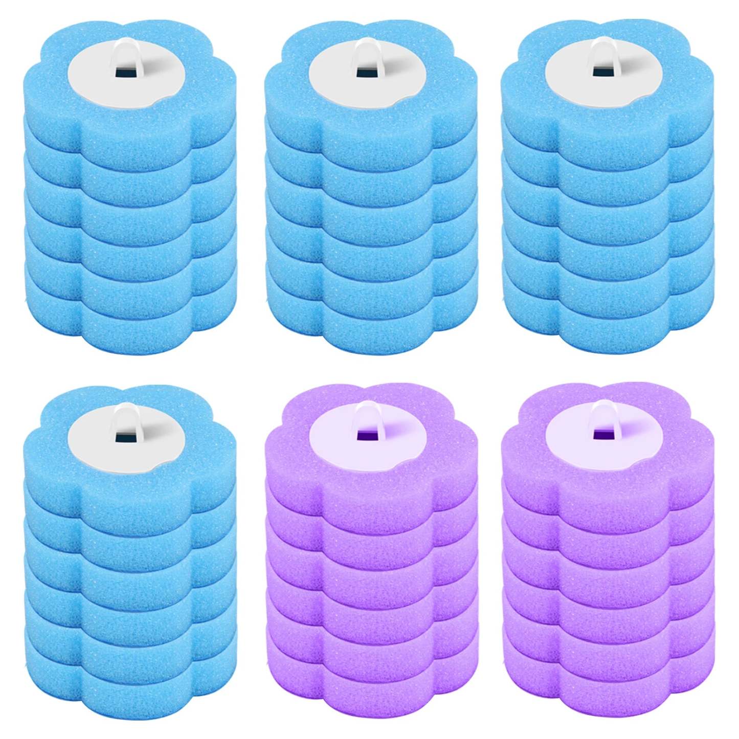 18/24Pcs Disposable Toilet Brush Cleaner WC Replacement Sponge Pad Toilet Cleaning Brush Refills Bathroom cleaning accessories