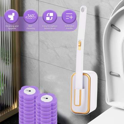 18/24Pcs Disposable Toilet Brush Cleaner WC Replacement Sponge Pad Toilet Cleaning Brush Refills Bathroom cleaning accessories