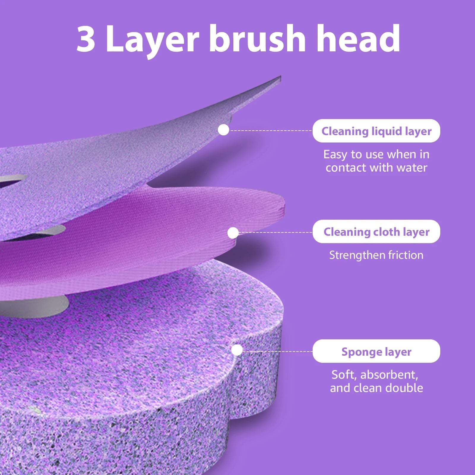 18/24Pcs Disposable Toilet Brush Cleaner WC Replacement Sponge Pad Toilet Cleaning Brush Refills Bathroom cleaning accessories