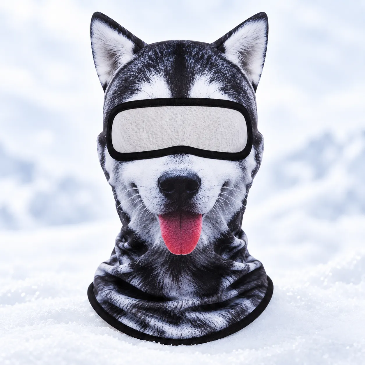 🐱 3D Cat Ski Balaclava – Eye-Catching Animal Face Mask for Outdoor Fun!
