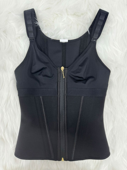 Extreme Latex Corset Waist Vest With Bra