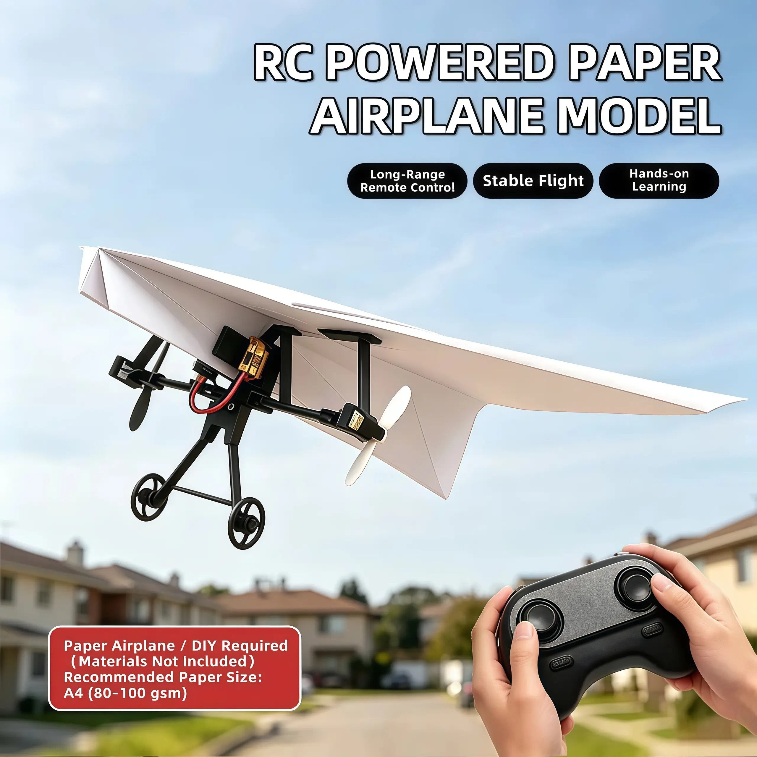 Remote Control Paper Airplane Power Components Turn Any Paper Airplane Into a Real RC Flye