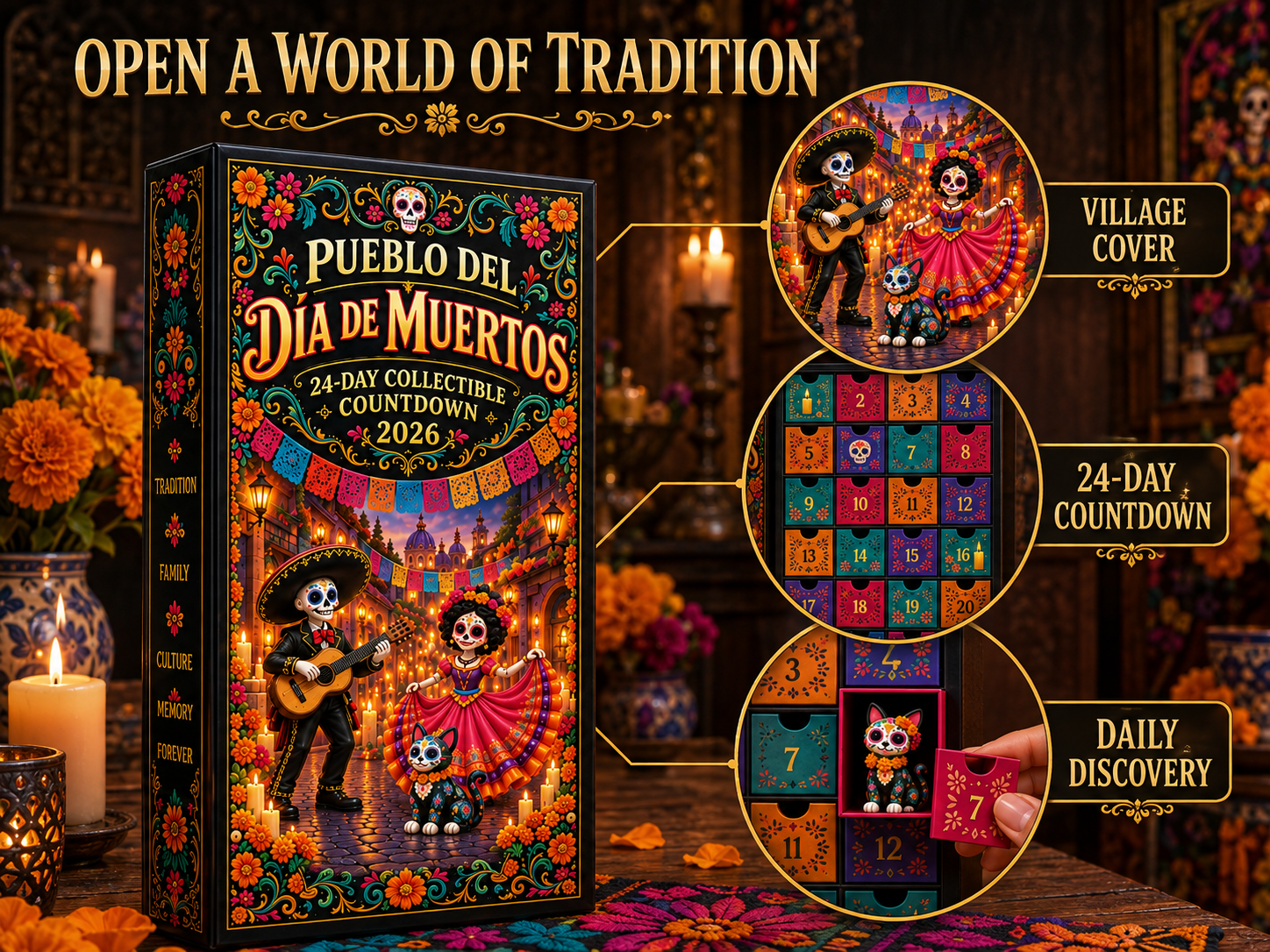 Dia de Muertos collectible miniature village