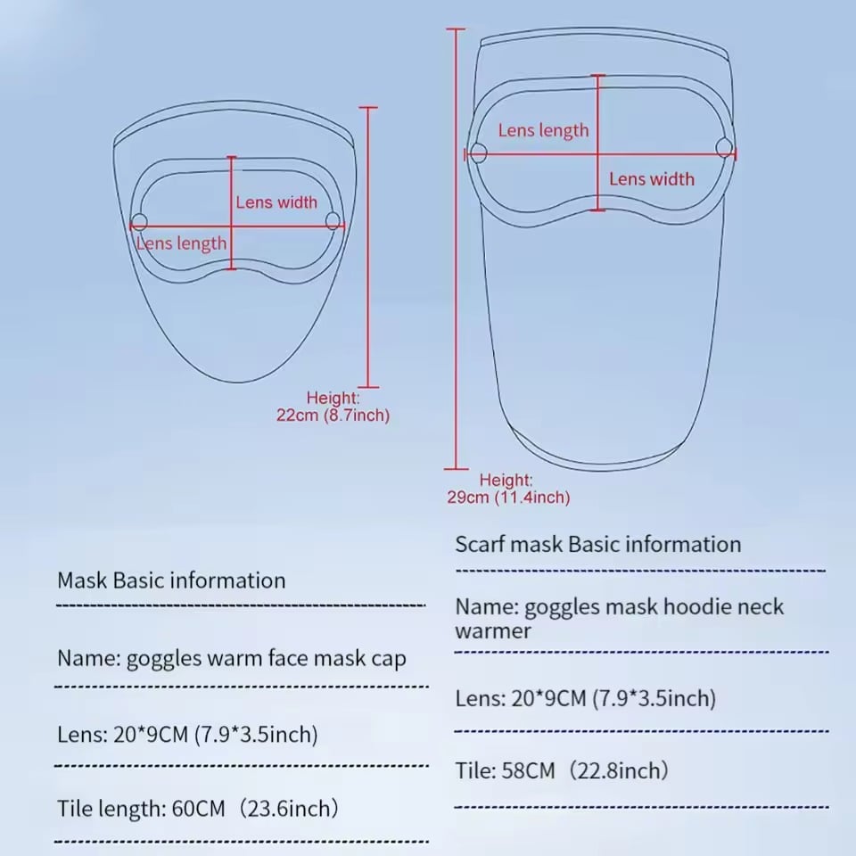 ❄💝Unsex Adjustable Winter warm fleece windproof high-definition goggles