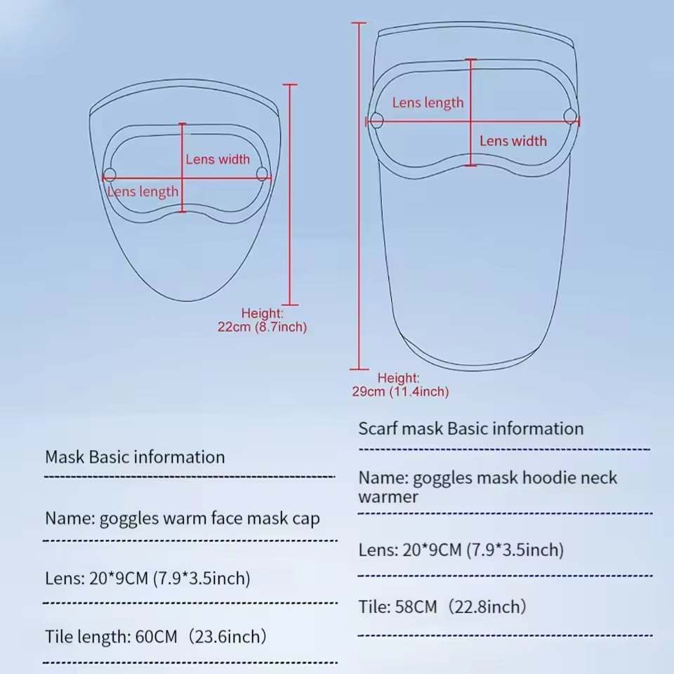 ❄💝Unsex Adjustable Winter warm fleece windproof high-definition goggles