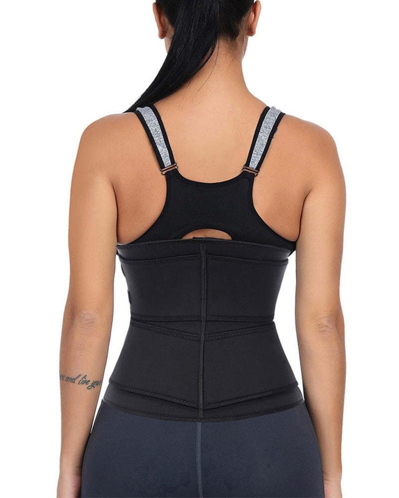 Neoprene Sauna Waist Trainer Corset Sweat Belt for Women Weight Loss Compression Trimmer Workout Fitness