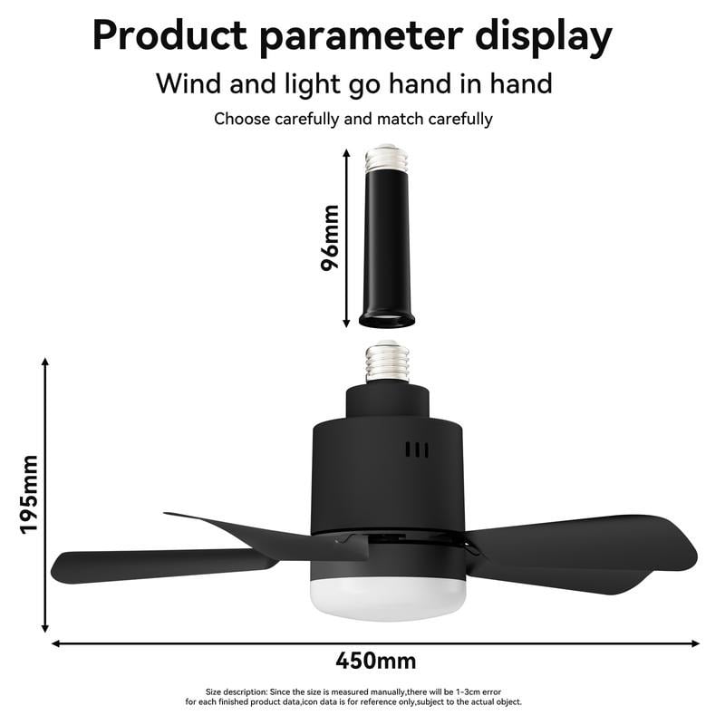 💡 Smart Plug-In Ceiling Fan Light – Remote-Controlled Airflow & Illumination Combo