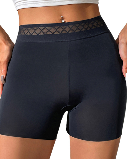 Solid Color Hip-Lifting And Tummy-Control Shorts