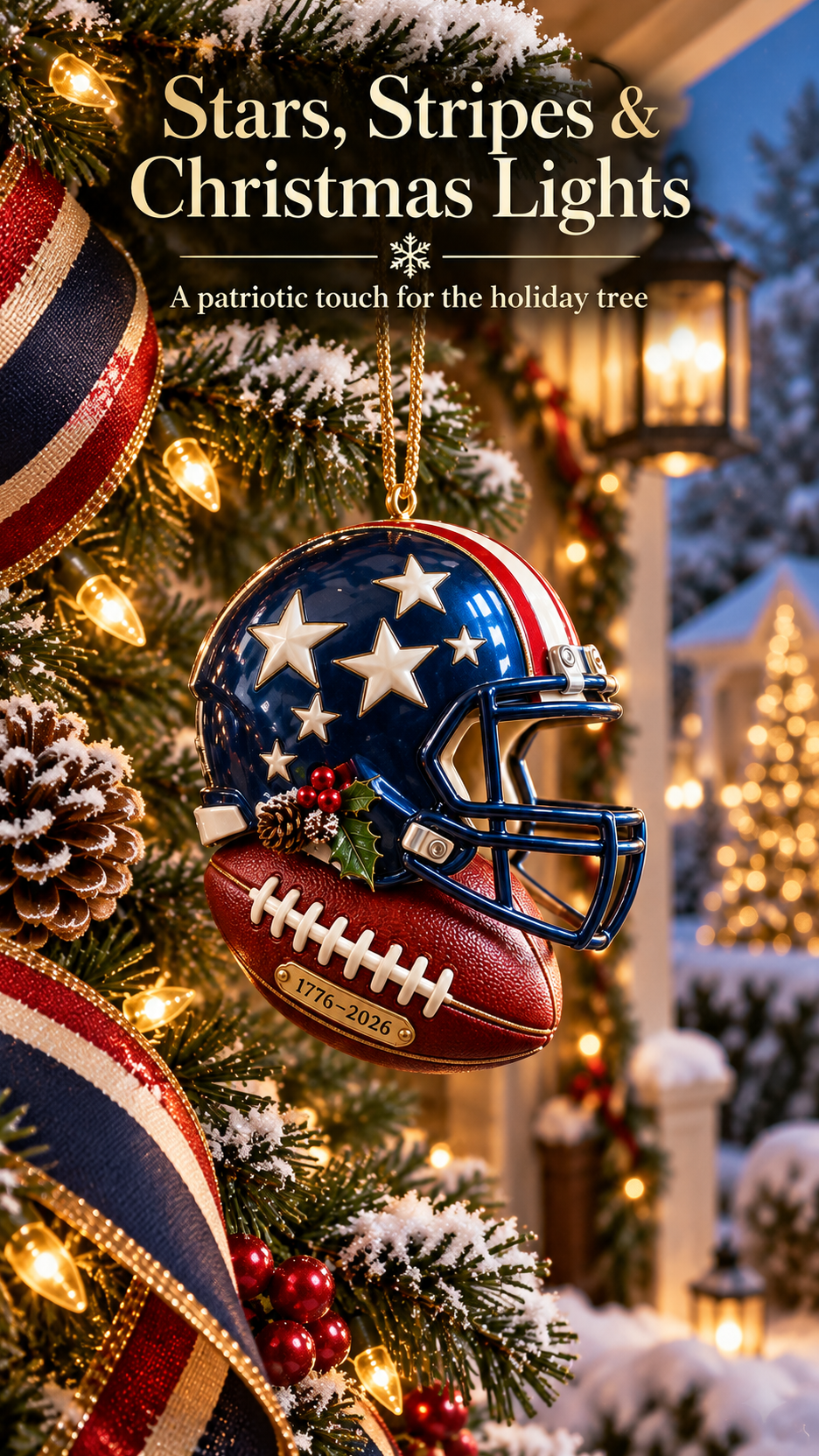 Football fan Christmas ornament
