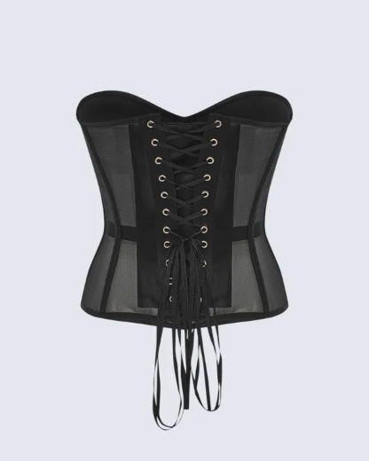 Breast-Covering Mesh Sexy Corset