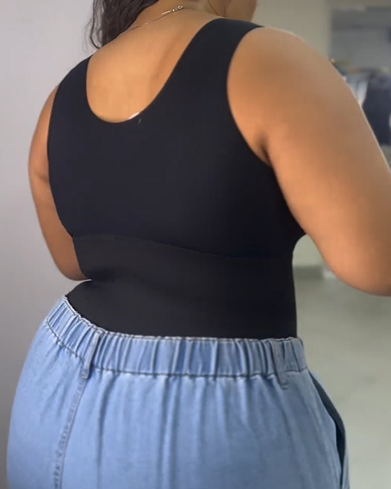 Buttoned Shapewear Vest